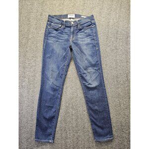 Frame Skinny Jeans Womens 27 Le Skinny De Jeanne Crop High Rise Stretch Blue